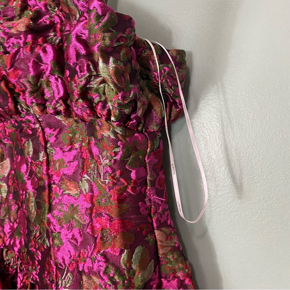 Elliatt Fuchsia Floral Strapless Maxi Dress - Picture 7 of 15